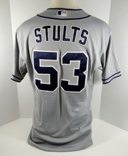 2013 San Diego Padres Eric Stults #53 Game Used Grey Jersey