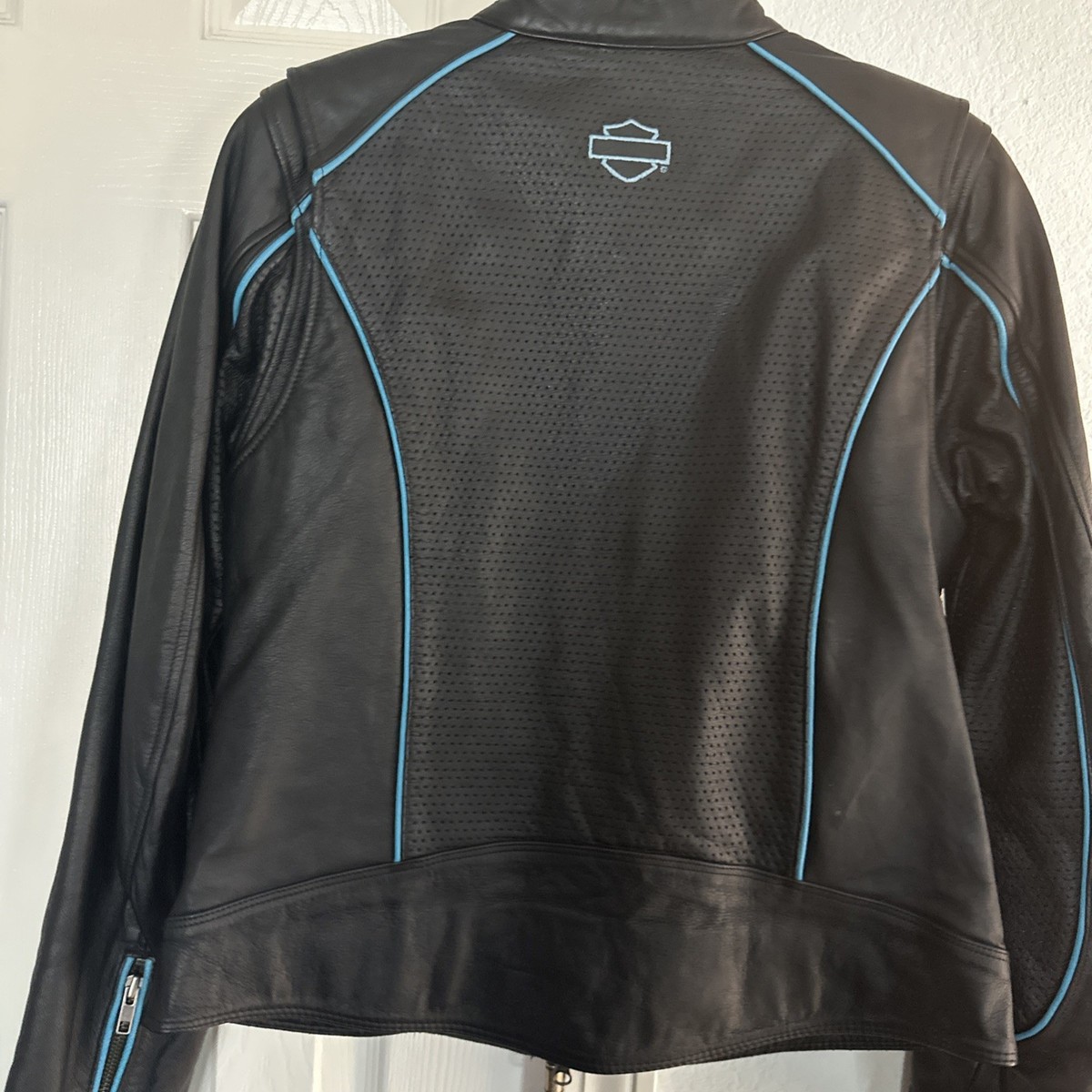 Harley-Davidson SMALL perforated Leather Jacket w/Full Sleeve
