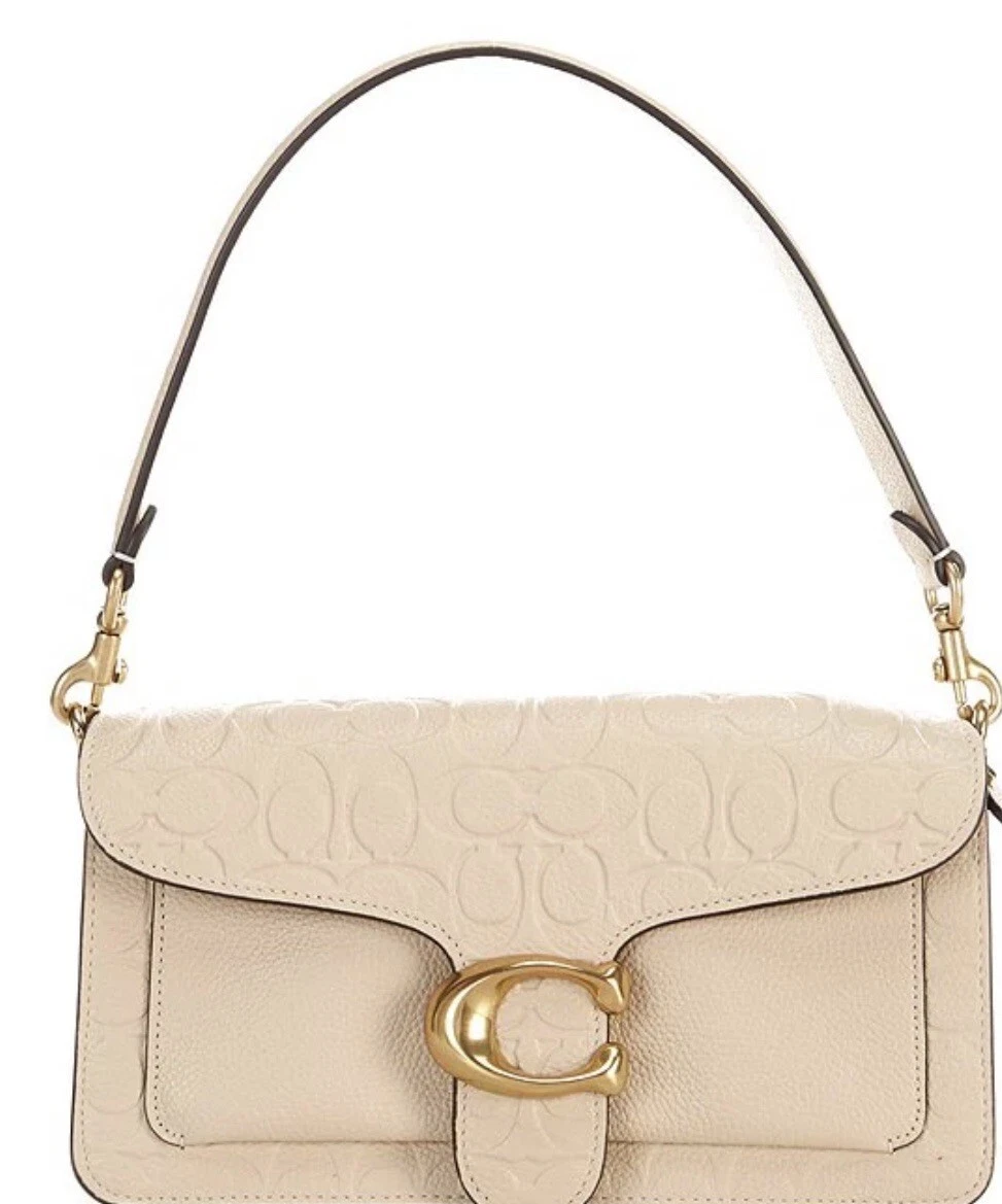 Coach Tabby 26 Leather Shoulder Bag White