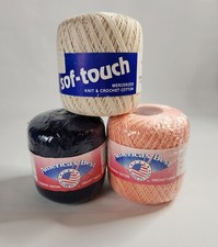 Fashion Crochet Thread Size 10 Lot of 3 New Mixed Colors and Brands
