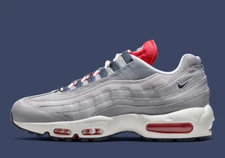 Nike Air Max 95 Cement Grey Thunder Blue Red Patriots DB0250-001 Men's