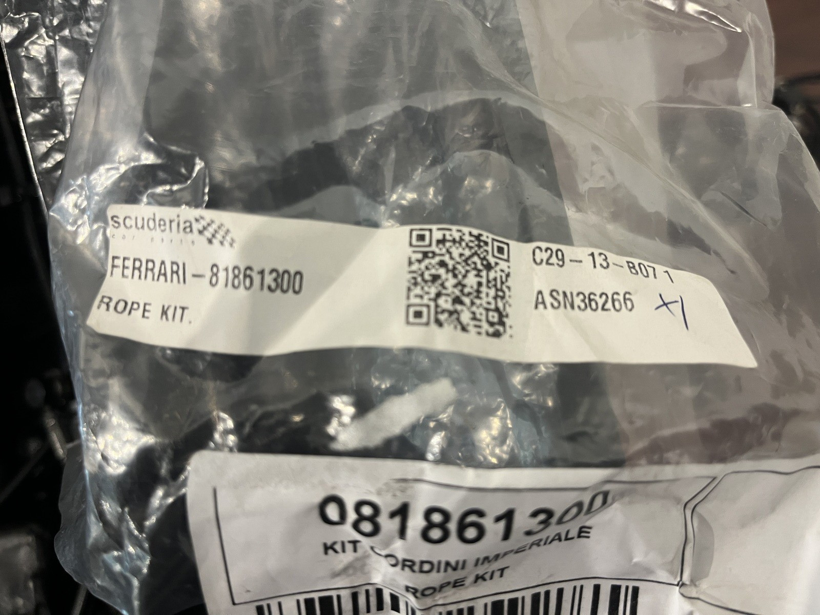 Ferrari California 80414000 Hydraulic Group and 81861300 Rope Kit 