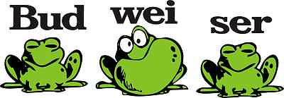 Budweiser Frogs Vinyl Decal / Sticker ** 5 Sizes **  