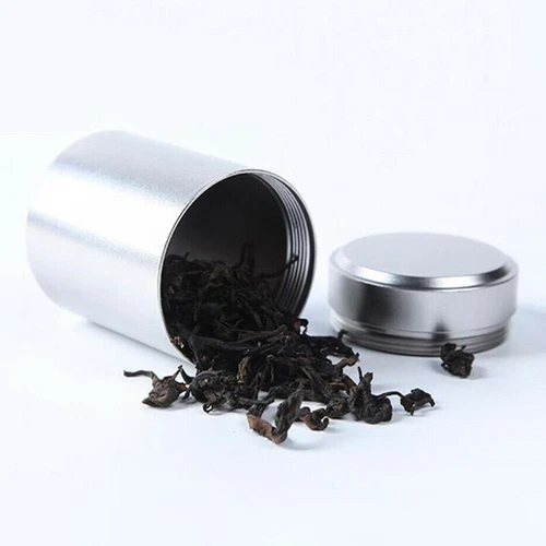 Airtight Smell Proof Metal Herb Can Portable Travel Tea Stash Jar Container Tool - Picture 5 of 14