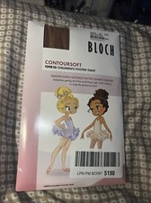 Bloch Girls Footed Tights T0981G Countour Soft Coffee Medium Free Shipping NWT