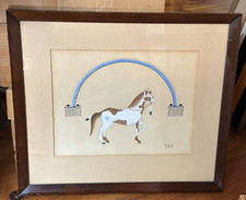 ROMANDO VIGIL (TSE-YE-MU) SAN ILDEFONSO PUEBLO ARTIST SIGNED WATERCOLOR PAINTING