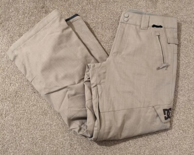 DC SHOES WASSERDICHTE STEINGRAUE SCHNEEHOSE Skihose Herren Damen Größe Small