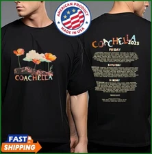 Coachella Poppies 2025 Line Up Performance Unisex T-Shirt Two Sides