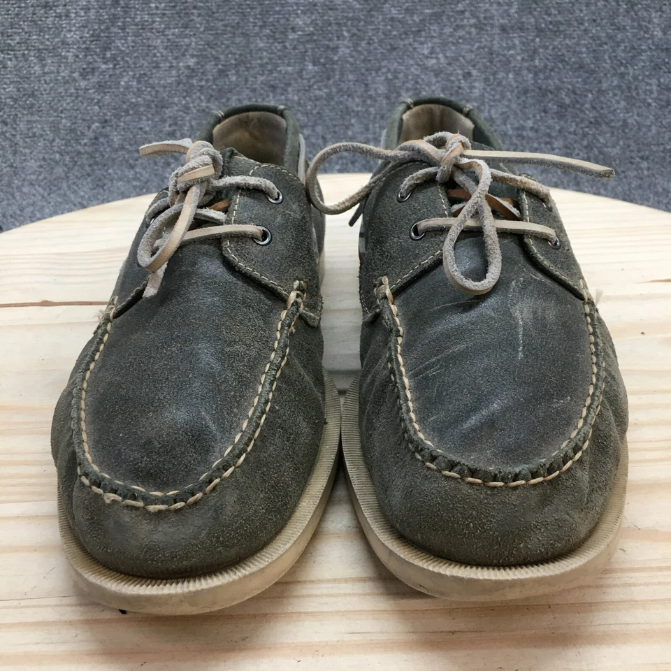 Zapatos de barco Cole Haan para hombre 11,5 M gris gamuza con cordones informales sin usar, puntera baja Foto 4 de 4