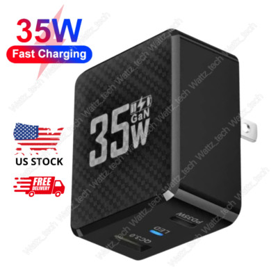 35W USB C Wall Charger GaN PD Fast Charging Block Type C Multiport Power Adapter