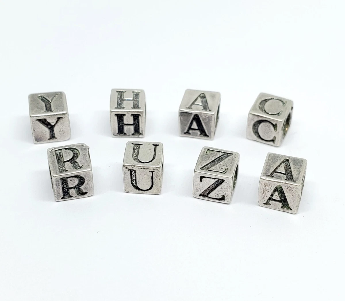Letter charms sterling silver sale