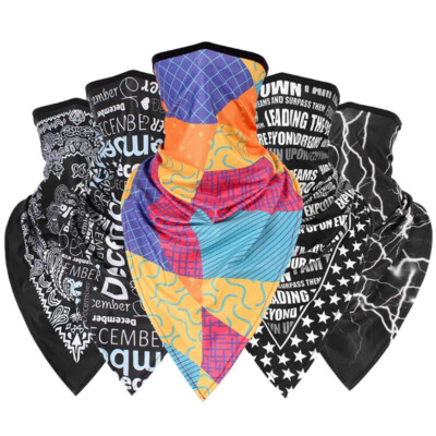 Triangle Neck Gaiter UV Protection Face Mask Scarf Breathable Bandana Balaclava