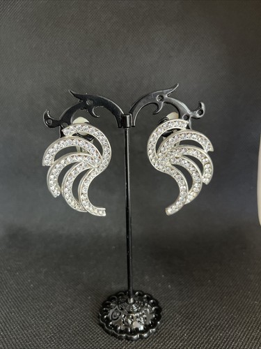 LOT De Boucles D'oreilles Vintage - Clips Dorés/or, Strass, Chaînettes Argenté - Occasion