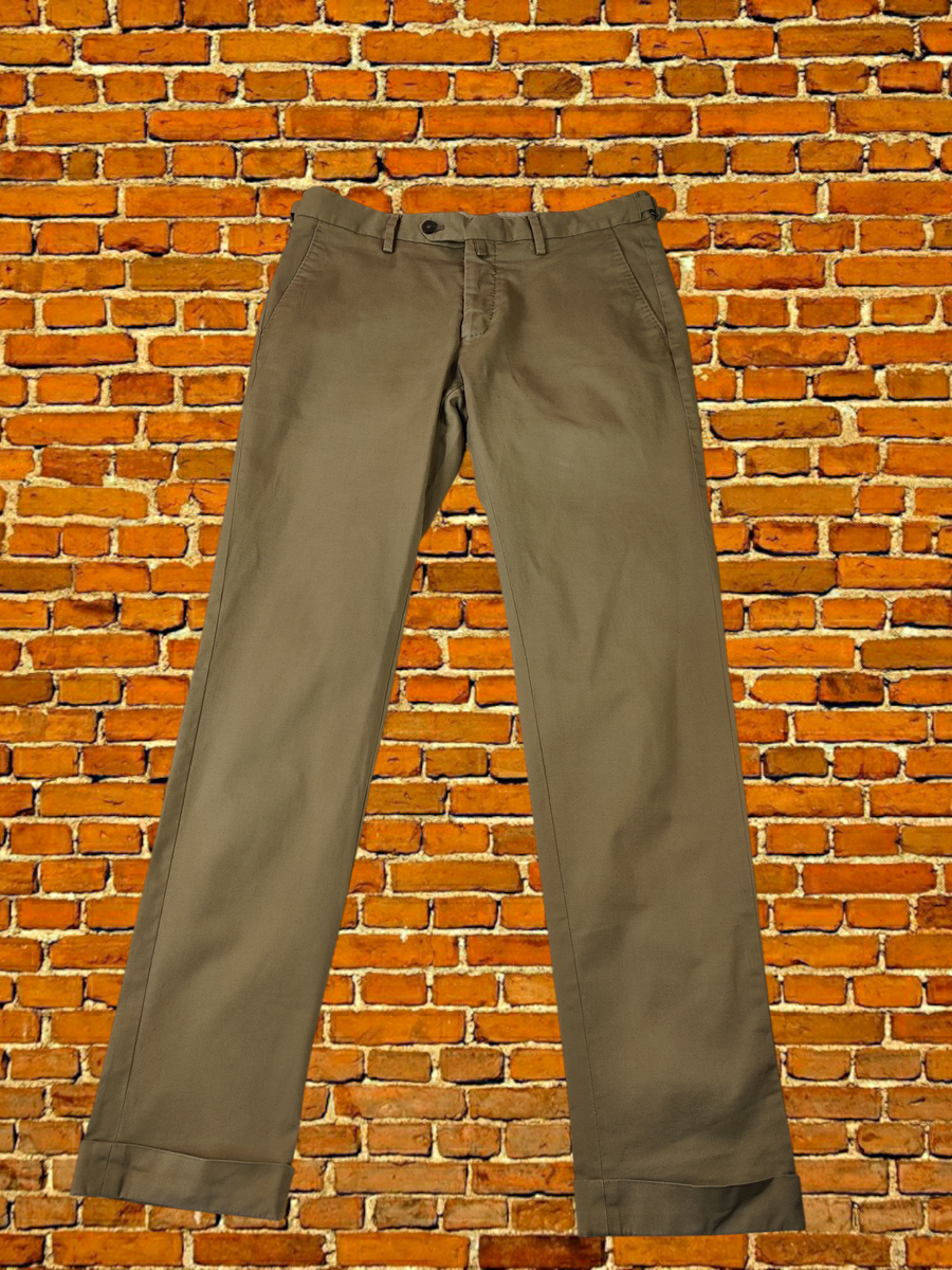 MENS MASSIMO DUTTI SIZE EUR 42 W32 L31 BEIGE SLIM STRAIGHT WORK CHINO  TROUSERS
