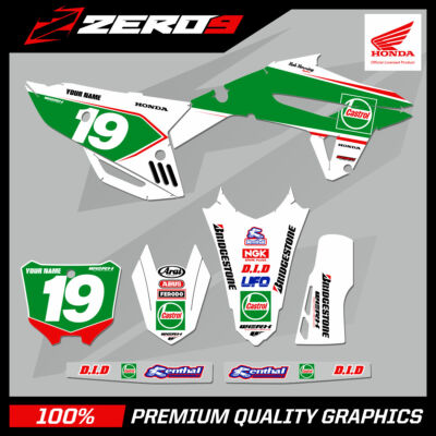 Custom MX Grafik Kit: Honda CR CRF Motocross Grafik Aufkleber 125-450 Castrol