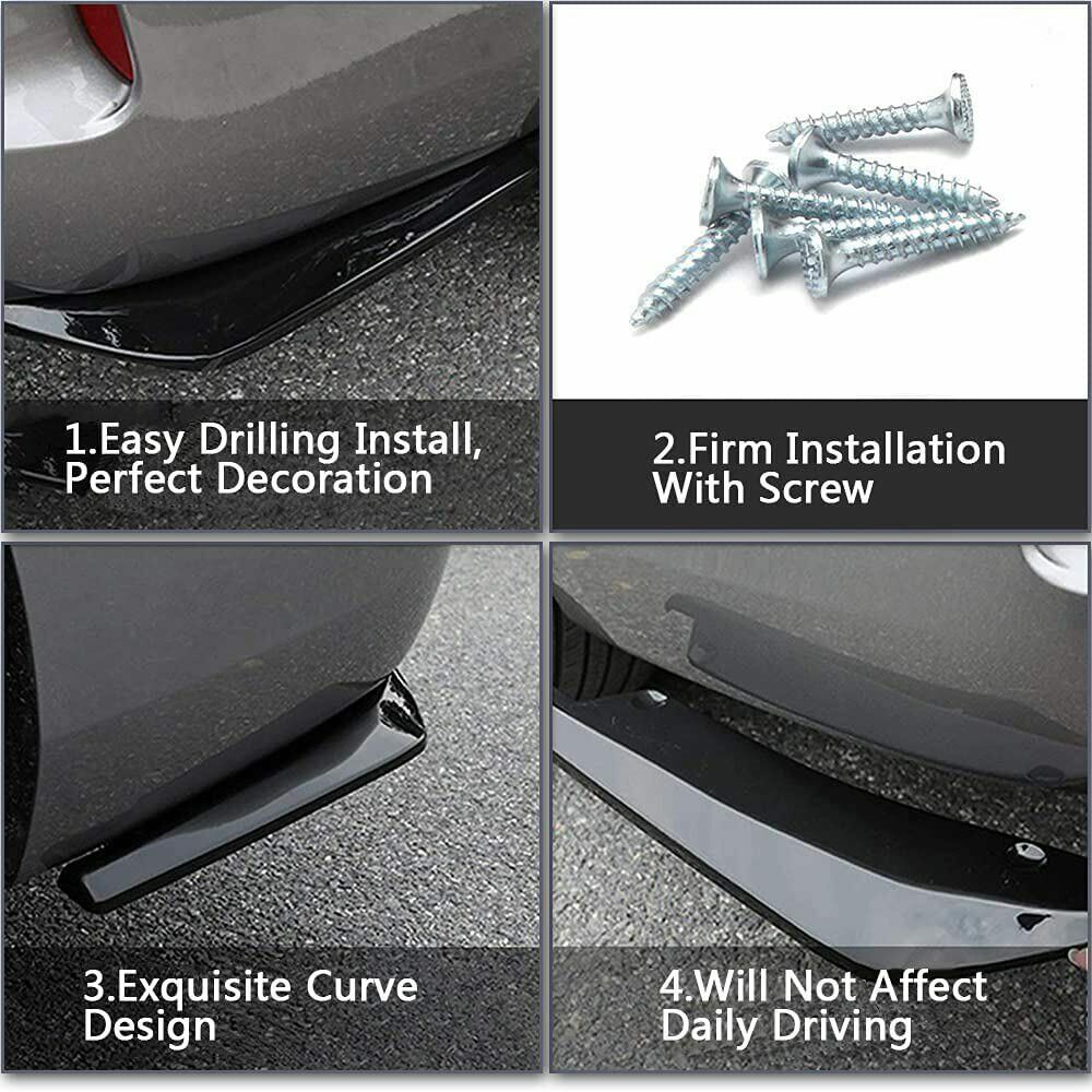 For Chevy Camaro  Front Bumper Lip Spoiler Kit +86.6" Car Side Skirt Glossy