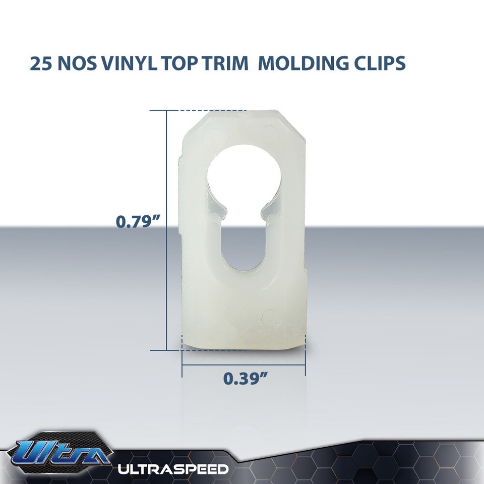 25 VINYL TOP TRIM MOLDING CLIPS! GM CUTLASS S 442 HURST Z28 - Foto 6