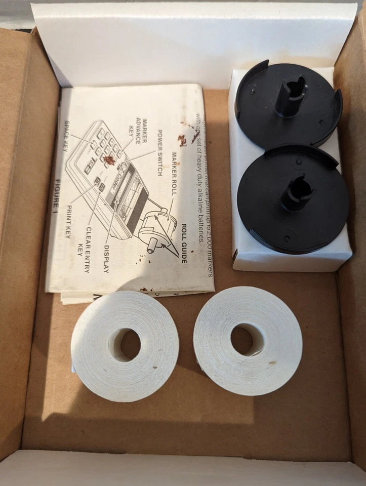 复古 Thomas&Betts E-Z 编码器线标记标签打印机 WD-10A 全新带盒 罕见  — 第 3/4 张图片
