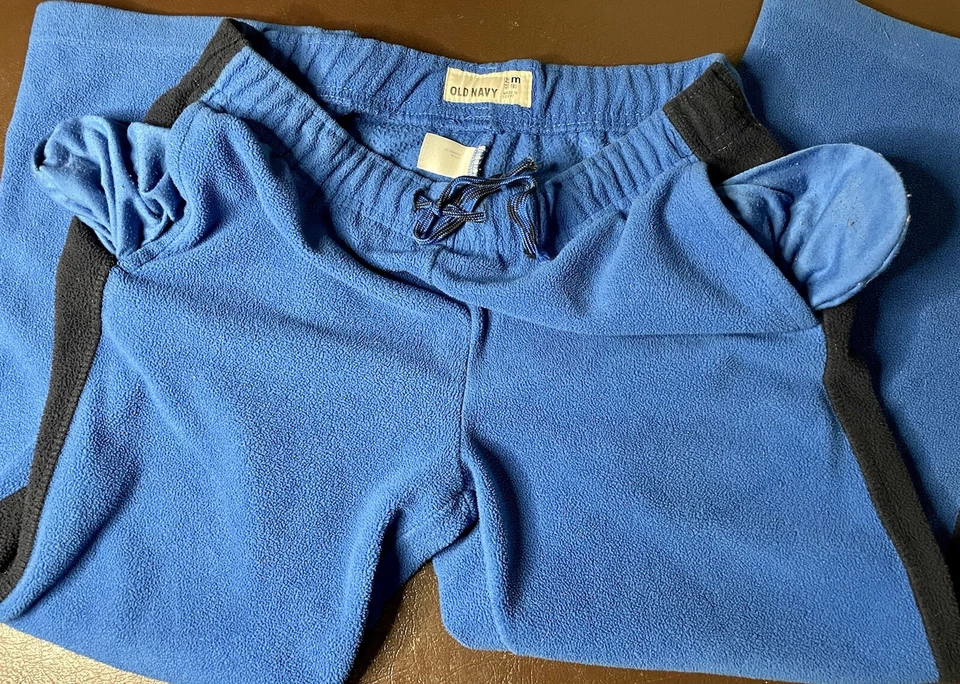 Pantalones deportivos Old Navy | Azul | Niños Talla M | Jóvenes 8 negros a rayas en la pierna lateral Foto 3 de 4