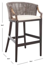 Safavieh BRANDO BARSTOOL, Reduced Price 2172723748 SEA4014B