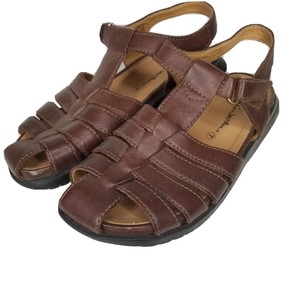 Thom McAnn Womens Fisherman Sandals Brown Leather Size 7 Medium | eBay