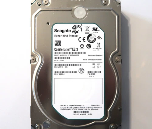 Seagate ST4000NM0033 9ZM170-005 SN05 (Z1Z8) Thailand TK 4.0TB 3.5" Sata 01/2015