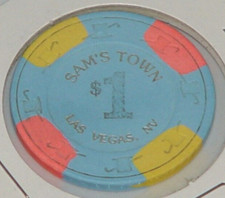  1 Sam's Town Las Vegas Casino Chip Non-Drilled Very Nice Rare No Notch