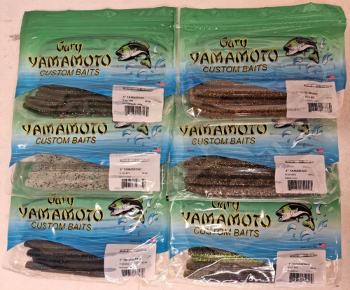 Pack de variétés eau claire Gary Yamamoto 5 pouces Senko, 6 sacs, 6 couleurs  - Photo 1 sur 1