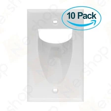 10x Nex 1-Gang Horn Opening Inverted Pass Through Cable Management Wall Plate
