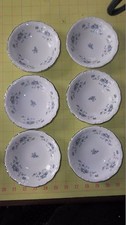 6 Johann Haviland Berry Dessert Bowls Fine China Germany Blue Garland 