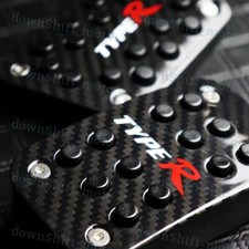 Carbon Fiber Type R Brake Pedals Pad Covers Automatic For Honda Civic Free Gift