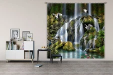 3D Waterfall River ZHUA1668 Photo Curtain Window Blockout Fabric Amy 2023