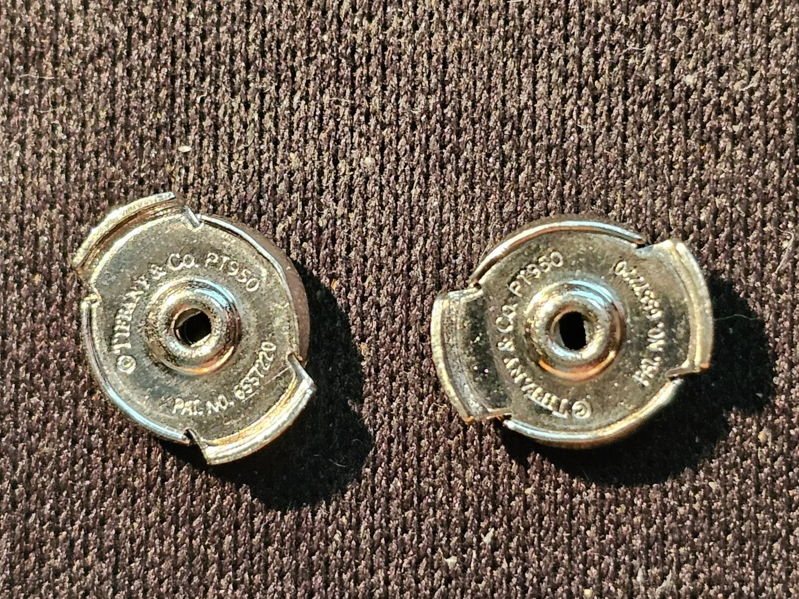 tiffany & Co platinum 950 La Pouse Earring Back