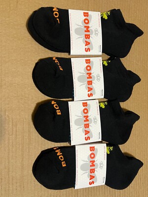 Bombas Womens Ankle Socks Black Honeycomb Arch Support Black Multi 4 Pairs