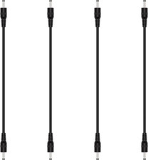DC Power Cable Male to Male, 4-Pack 1FT 3.5Mm X 1.35Mm DC Plug Jack Power Supply
