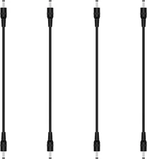DC Power Cable Male to Male, 4-Pack 1FT 3.5Mm X 1.35Mm DC Plug Jack Power Supply