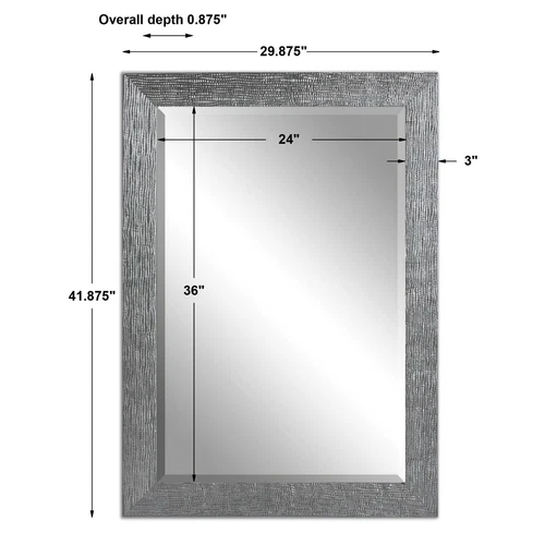 Uttermost 14604 Tarek Silver Mirror - Picture 3 of 4