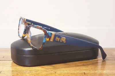 coach women's hc6078 eyeglasses teal confetti teal 52mm