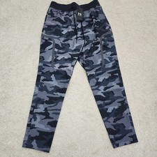 Under Armour Men Large UA Elite Cargo Printed Pants Black Camo 1373869 025