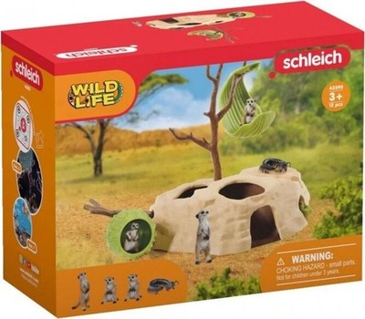 SCHLEICH Wild Life Meerkat Playtime Hangout playset #42595 NEW IN BOX