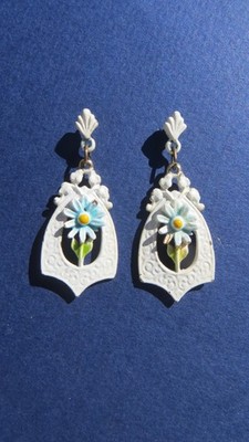 Rare Vintage Signed ART Arthur Pepper Flower Vintage Daisy Earrings