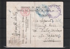 Cartolina prigionieri di guerra cartolina per Pesaro/Italia, censura 1945 #1100450