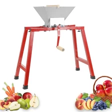 Biltek Manual 7L/1.8 Gal Apple Crusher w/ Easy Use Food Mill Hand Crank + Stand