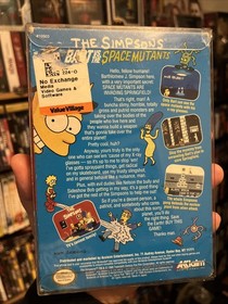 The Simpsons Bart vs the Space Mutants Nintendo Nes Complete Authentic VG Shape