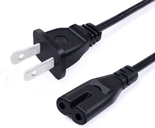 2 Prong Power Cord Replacement for Electric Recliner Lift Chairs Black 