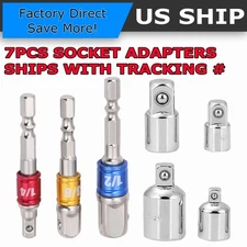 7-pack 3/8" to 1/4" 1/2 inch Drive Ratchet SOCKET ADAPTER REDUCER Air Impact Set