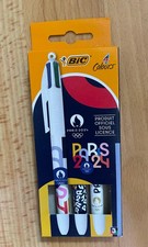 LOT 3 STYLOS BIC 4 COULEURS Jeux Olympiques Paris 2024 RARE EDITION LIMITEE
