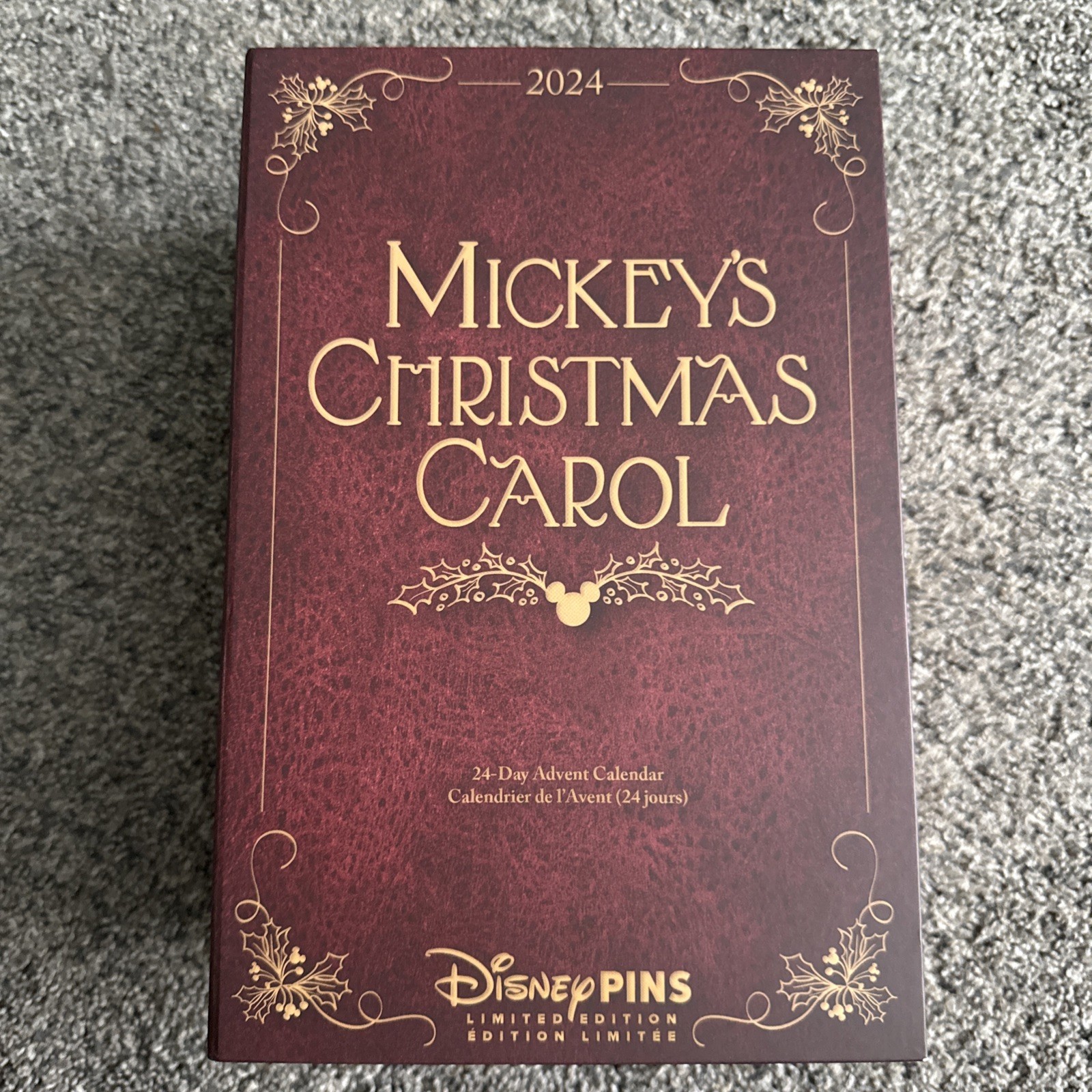 New Mickey's Christmas Carol 24 Day Advent Calendar Mystery Pin Set 2024 LE/3300