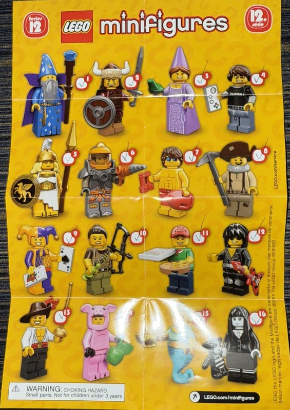 LEGO Minifigures Series 12 Complete Set of 16 minifigures 71007 