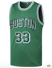 NEW Larry Bird Jersey Men's Large Green SEWN Stitched 33